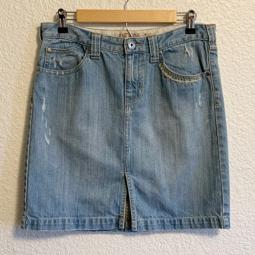 Fossil Light Blue Denim Mini Skirt